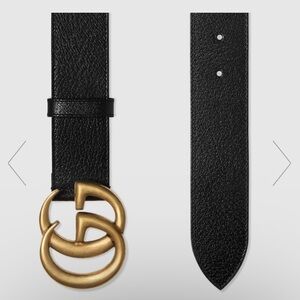 GUCCI GG Marmont Wide Belt in Black